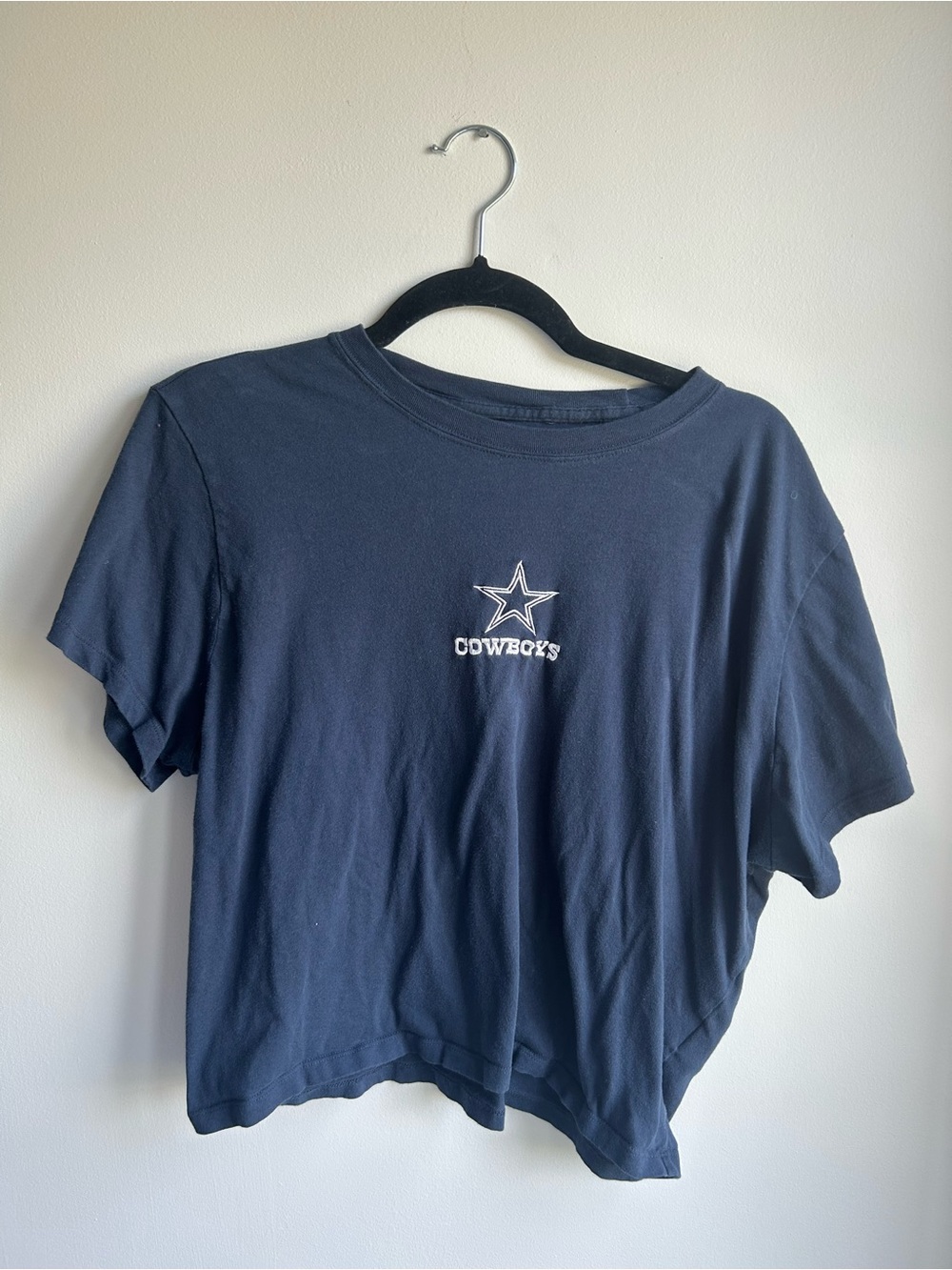 Abercrombie & Fitch Navy Dallas Cowboys NFL Embroidered Baby Tee